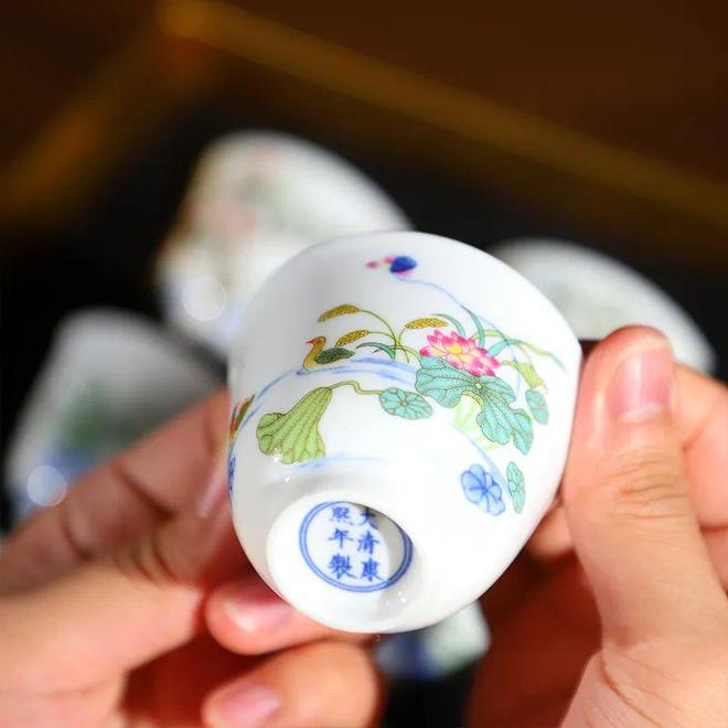 广告康熙五彩十二花神杯（高度仿古复烧）(图4)