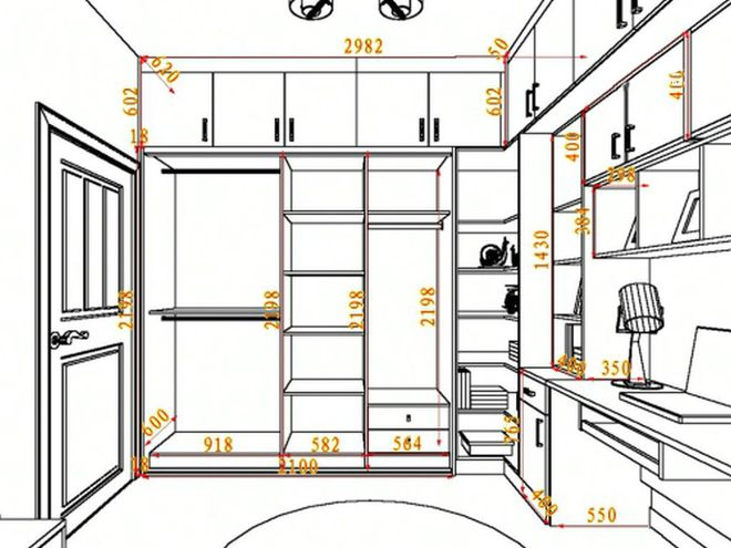 定制橱柜衣柜怎样看懂设计图如何审查柜子平面图立面图内部详图(图16)