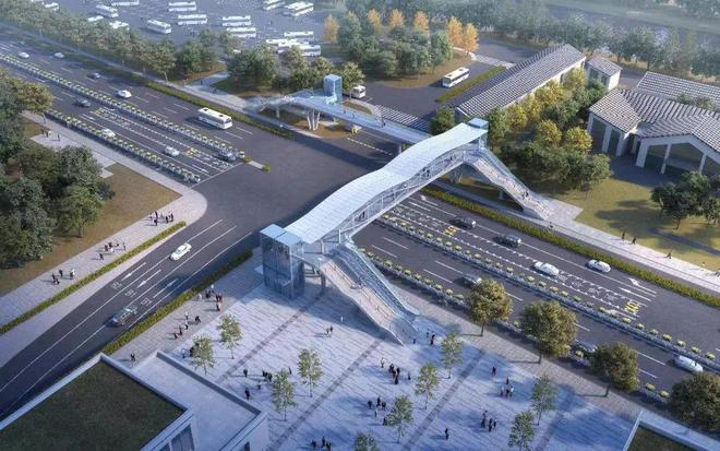 金山区南枫公路人行天桥新建工程设计方案公示(图2)