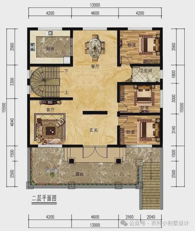 8套豪华农村自建房别墅设计典雅欧式风格光看外观就很气派(图3)