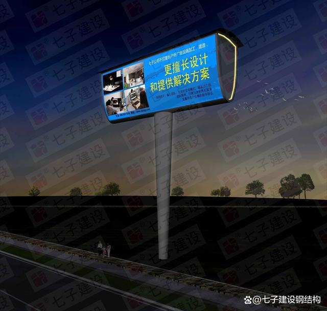 双面创意广告牌创意造型广告牌亮化造型双面户外(图1)