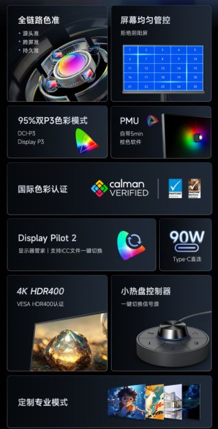 明基专业色准ΔE值低于2设计显示器高端优选(图1)